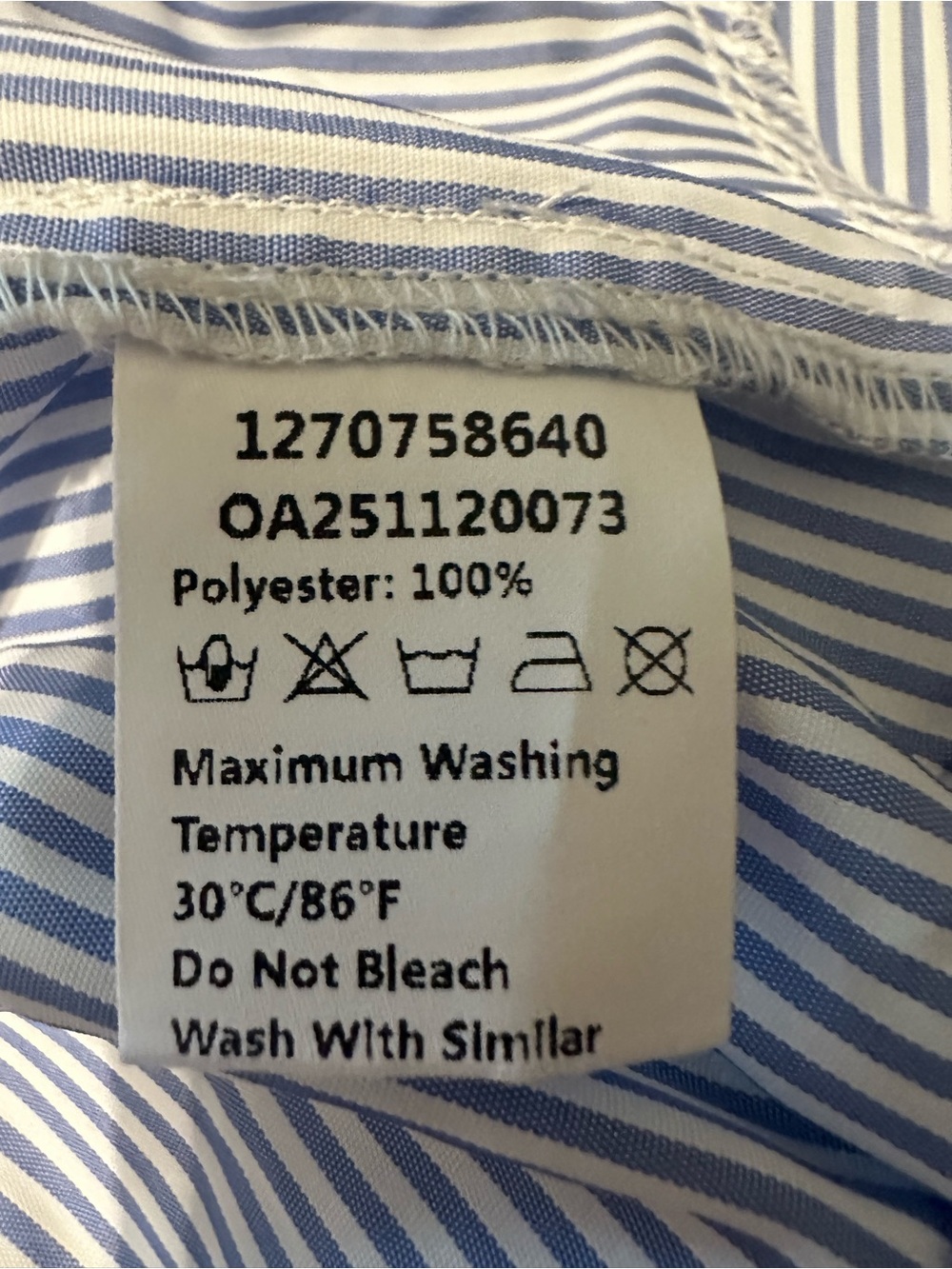 Commense Light Blue & White Pinstripe Cropped Button-Down Shirt - Picture 5 of 5